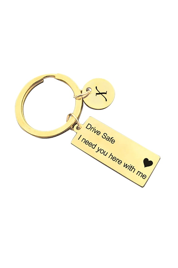 26 letter Hangtag Stainless Steel Key Drive Safe I Need You Here With You