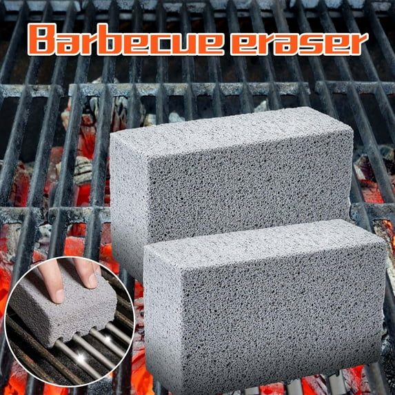 Weloille 2Pcs Safe Blackstone Griddle Scraper Cleaning Brick Block Kit - Ecological Clean Stone Cleaner for Grill, Removing Stains BBQ,Pool,Racks,Baking Steel,Oven,Flat Top Cookers