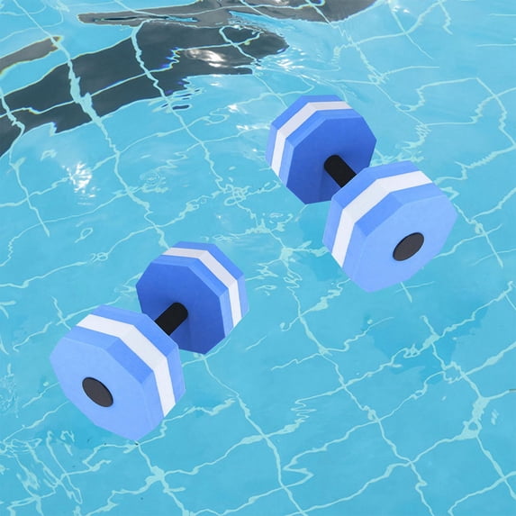 Weloille 2Pcs Water Aerobic Exercise Foam Dumbbell Pool Resistance,Water Aqua Fitness Barbells Hand Bar Exercises Equipment for Weight Loss