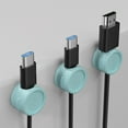 thumbnail image 1 of Weloille 3 Pack Magnetic Cable Organizer, Solid Round Cord Keeper Knot-Free Self Adhesive Wire Holder, Reusable Cable Clips for Desktop Phone Charging Cable Storage Management, 1 of 6