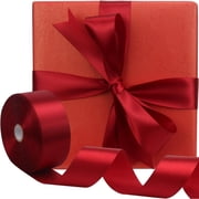Weloille 300ft Red Velvet Ribbon 1pc, Christmas Bow Making Supplies, Holiday Gift Wrapping Accessory, Ideal for DIY Decorations, Craft Projects