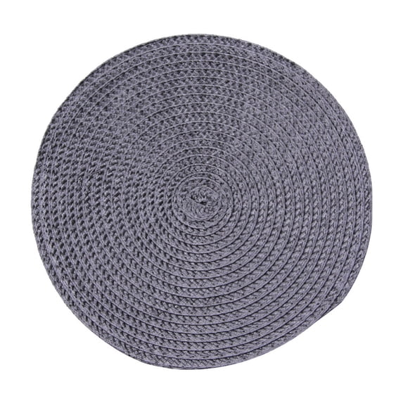 Weloille 38cm Round Cotton Rope Woven Table Mat, Hot Pads for Kitchen, Non Slip Heat Resistant Place Mat, Braided Placemat for Farmhouse Decor and Kitchen Table Decor