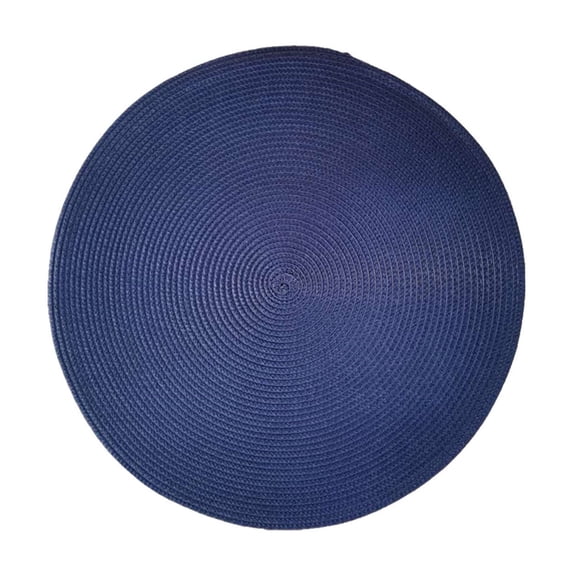 Weloille 38cm Round Cotton Rope Woven Table Mat, Hot Pads for Kitchen, Non Slip Heat Resistant Place Mat, Braided Placemat for Farmhouse Decor and Kitchen Table Decor