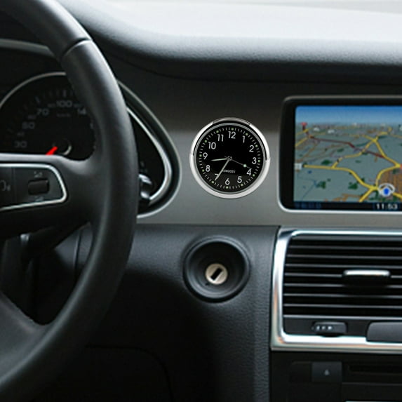 Weloille 4 Inch Dashboard Fluorescent Clock - Mini Car Clock - Attaches to the Dashboard of a Car or Truck and Has a Mini Car Clock .