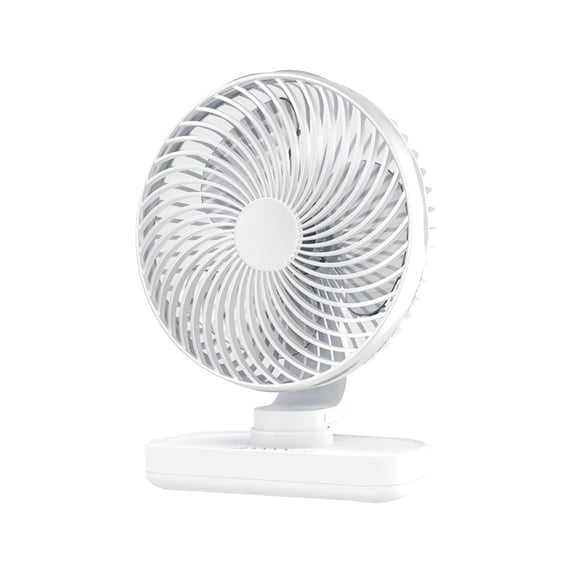 Weloille 4-Speed Adjustable Quiet USB Desktop Fan with Oscillation Long Battery Life for Office Dorm Study