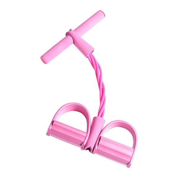 Weloille 4 Tube Fitness Resistance Bands with Handles, NBR Foam Pedal Ankle Puller for Arm Leg Exercise, Home Workout Strength Training Equipment