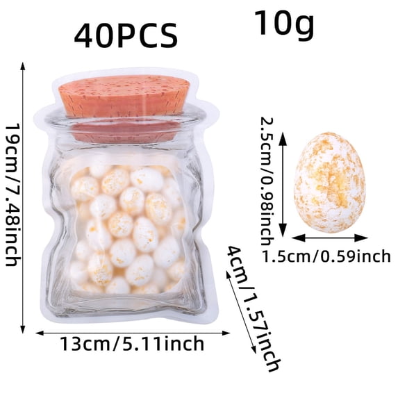 Weloille 40Pcs Mini Easter Decorations Eggs Unique Spotted Mini Foam Eggs for Festival Celebration Supplies Colorful Ornaments