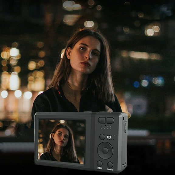 Weloille 4K 56MP Digital Camera with 2.7in LCD Display, Autofocus, Time Lapse, Compact Portable Mini Camera for Vlogging, Travel and Photography