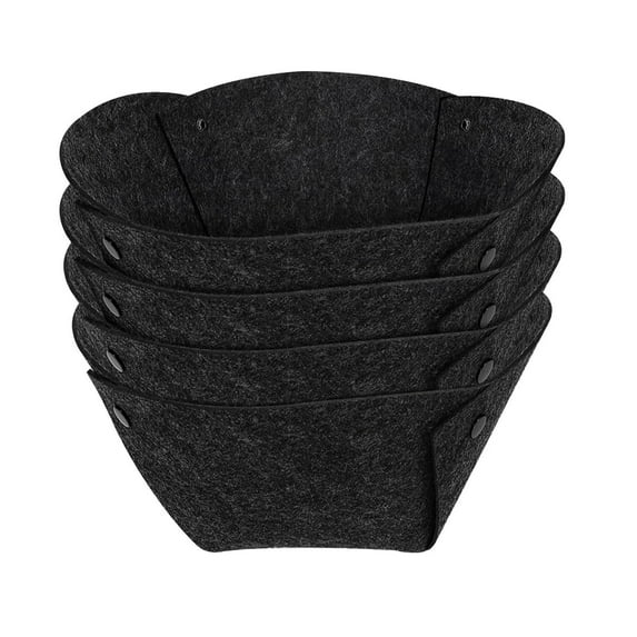 Weloille 4Pcs 14 Inch Half Round Planter Liners Fabric Plant Liners Half Circle Flower Basket Liners Replacement Felt Liner Coconut Liners Alternative for Wall Hanging Basket Planter