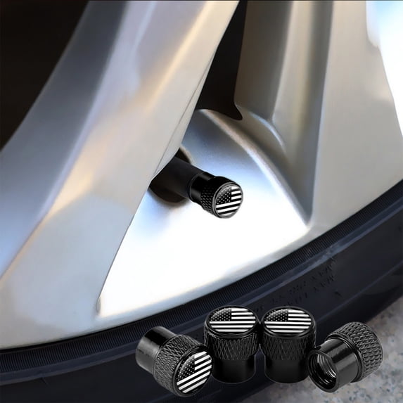 Weloille 4Pcs Valve Tyre Anti-theft Valve Wheel Cap Aluminum Alloy Valve Decorative Valve Cap