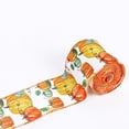 thumbnail image 1 of Weloille 5 Yards Fall Ribbons Autumn Harvest Ribbons Wave Satin Ribbon Thanksgiving Pumpkin Maple Leaf Ribbon 2.52in Wide for Gift Wrapping DIY Crafts Fall Thanksgiving Decor, 1 of 8