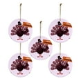 thumbnail image 1 of Weloille 5Pcs Thanksgiving Fall Wood Ornaments for Thanksgiving Turkey Pumpkin Maple Leaves Truck Thanksgiving Decorations Fall Tree Hanging Sign Autumn Wooden Ornament, 1 of 2