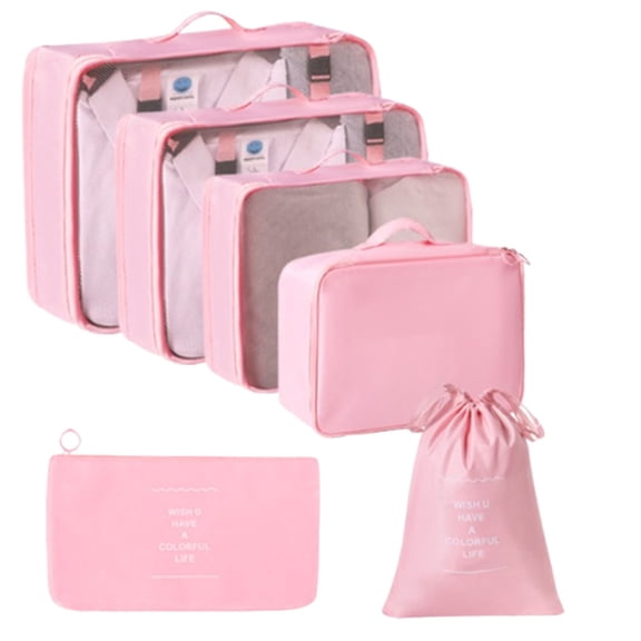 Weloille 6-Piece Travel Bag Set, Multifunctional Storage Organizer with Durable Materials for Efficient Packing and Hassle-Free Journeys