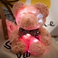 thumbnail image 1 of Weloille 9.8in LED Teddy Bears Stuffed Animals, Cute Glow Bear Plush Toys Creative Colorful Luminous Light Up Doll Gifts for Bedroom, 1 of 8