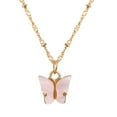 thumbnail image 1 of Weloille Acrylic Pendant Necklace Creative Net Red Pearl Clavicle Chain, 1 of 2