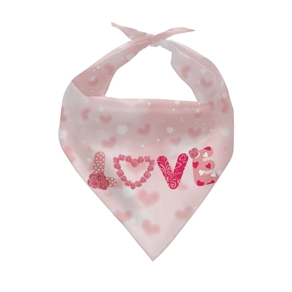 Weloille Adjustable Pet Dog Bandana 1 Piece, Soft Breathable Washable Pet Triangle Scarf, Cute Decorative Pet Handkerchief for St. Patrick's Day Valentine's Day Party Daily Wear