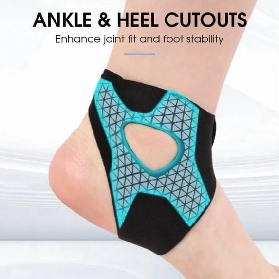 Weloille Ankle Support Brace, Adjustable Breathable Elastic Compression Wrap, Pain Relief Stabilizer for Sprains Strains Arthritis, Ankle Protector for Running Basketball Hiking Sports Recovery