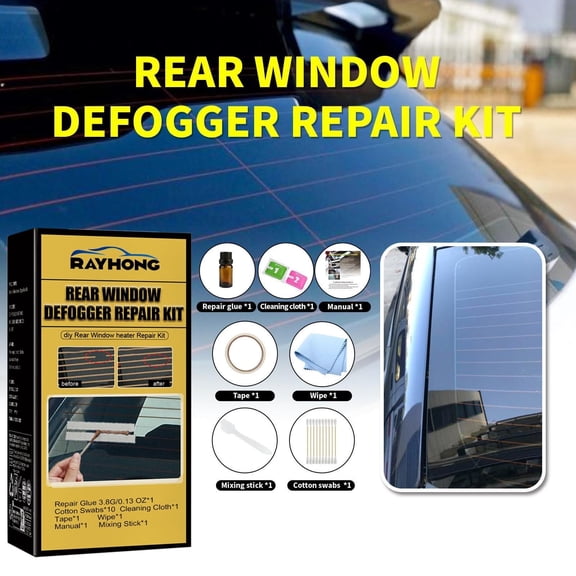 Weloille Anti-Fog Maintenance Repair Set 1 Piece, Long Lasting Anti Mist Coating Solution, Multi-Purpose Repair Tool Kit, for Car Windshield Glass Swimming Goggles Bathroom Mirror Defogging