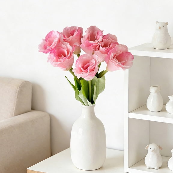 Weloille Artificial Bellflower Flower 7 Pieces, Lifelike Natural Look Fake Bellflower Bouquet, Easy Maintenance Decorative Flower, for Wedding Photography Home Vase Decoration
