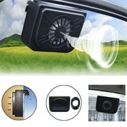 JahyElec Car Cooling Fan Solar Powered Vehicle Window Dual Fans 2 AA ...