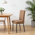 thumbnail image 1 of Weloille Autumn Winter Thickened Teddy Fleece Chair Cover, Universal Stretch Soft Warm Washable Anti-Scratch Dining Chair Slipcover for Home Kitchen Decor, 1 of 6