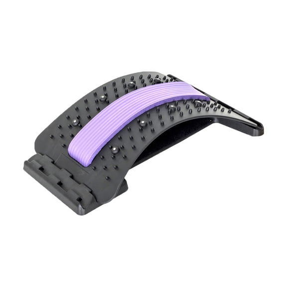 Weloille Back Stretcher Lumbar Support, ABS and TPE Plastic Back Pain Relief Device with 10 Magnets, 94 Massage Points, 3 Height Adjustment, 38x25cm Size, 10 Color Options for Spine Correction