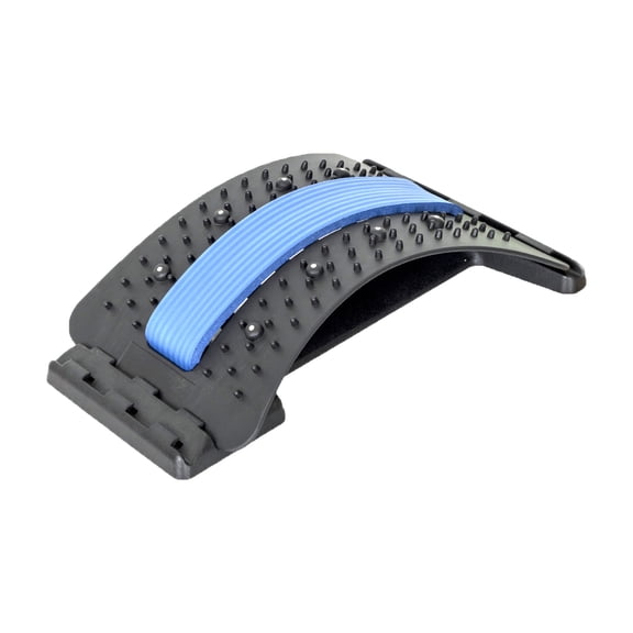 Weloille Back Stretcher Lumbar Support, ABS and TPE Plastic Back Pain Relief Device with 10 Magnets, 94 Massage Points, 3 Height Adjustment, 38x25cm Size, 10 Color Options for Spine Correction