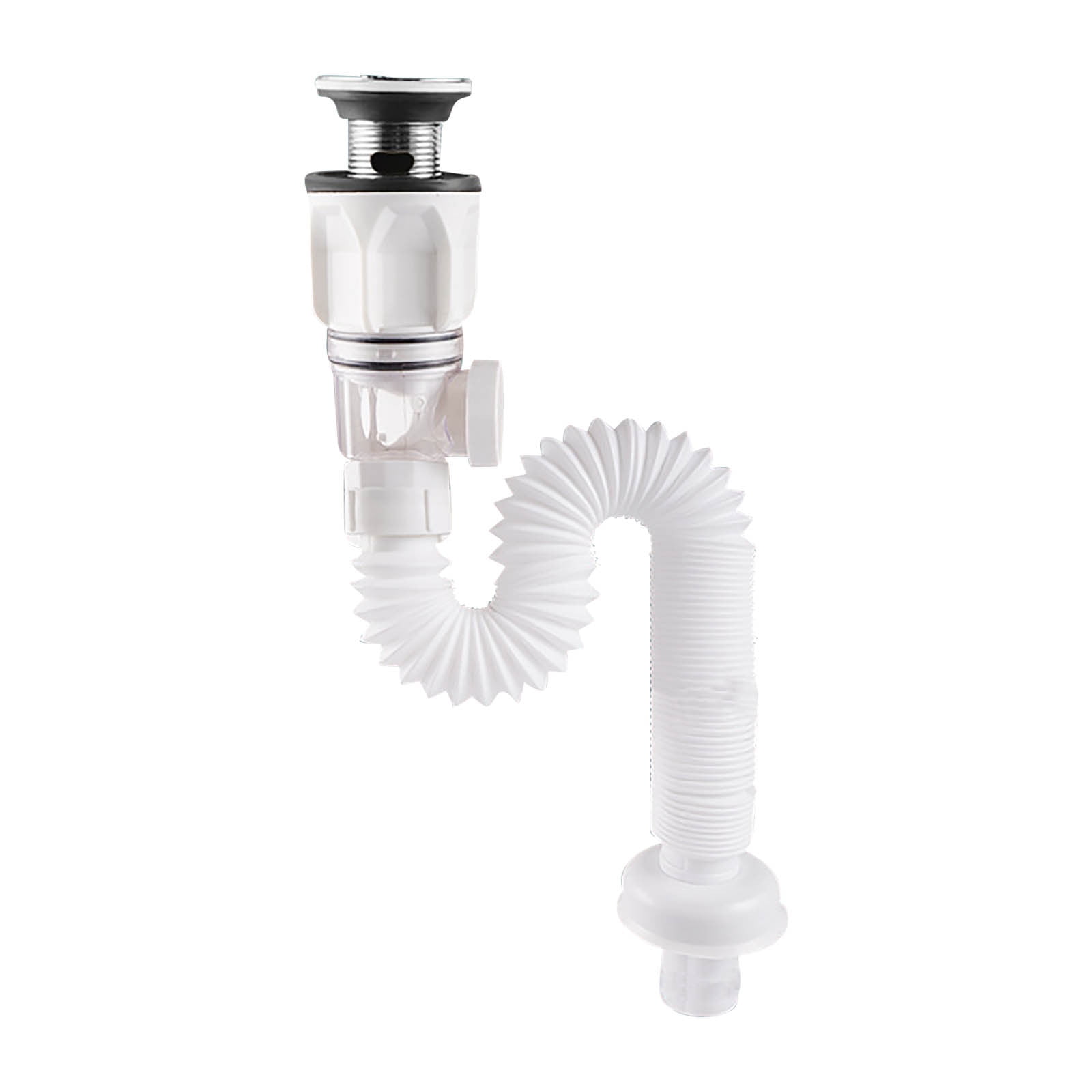 Weloille Bathroom Sink Drain Kit, Sink Drain Pipe with Detachable ...