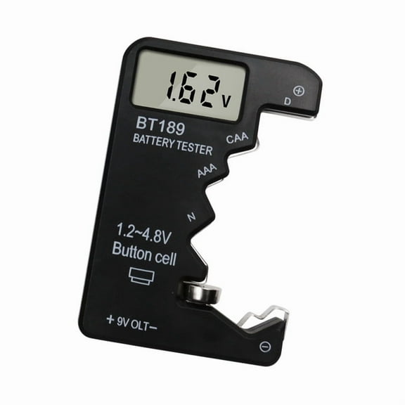 Weloille Battery Power Capacity Detector, 1 Piece High Precision Testing Tool, Accurate Measure Remaining Power Voltage, Battery Tester for AA AAA C D 9V and Common Household Batteries