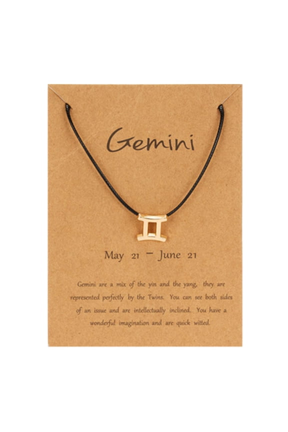 Black Paper Card Bracelet with Twelve Constellations Nylon Rope Alloy Bracelet Gift
