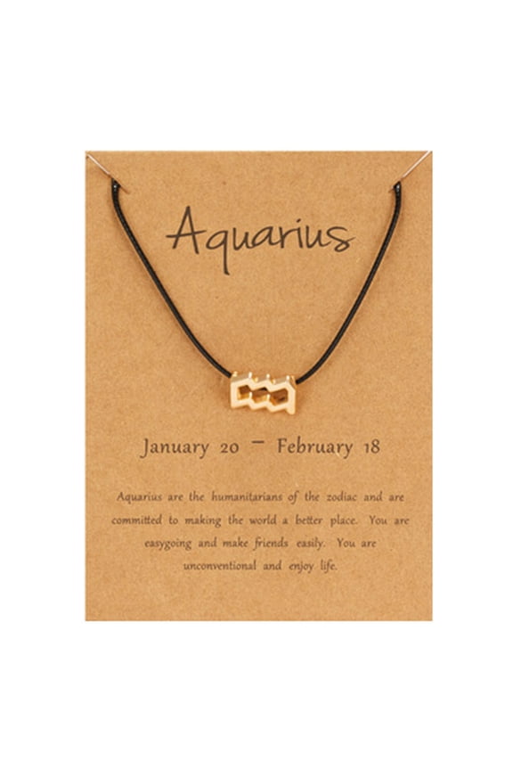 Black Paper Card Bracelet with Twelve Constellations Nylon Rope Alloy Bracelet Gift