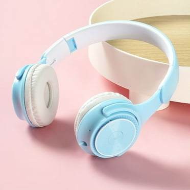 Weloille Bluetooth Headset Headset Bluetooth 5.0 Foldable Gaming Wireless Headset Macaron Bass Call Headset