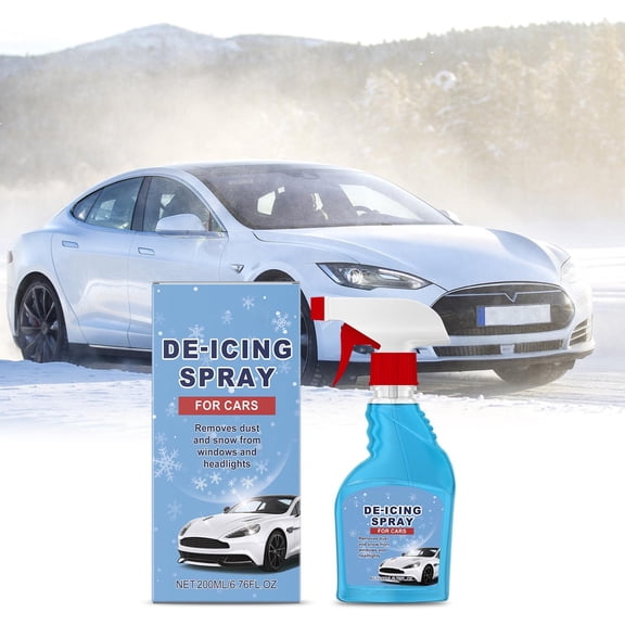 Weloille Car Deicing Spray 1Pc, Fast Ice Melt Windshield Defroster, Non-Corrosive Long-Lasting Anti-Frost Agent for Auto Windshield, Window, Mirror, Car Door Lock Winter Use
