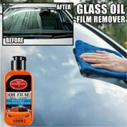 Weloille Car Glass Oil Film Cleaner, Glass Cleaner for Auto and Home Eliminates Coatings, Bird Droppings, and Water Spots, Quick and Easy Solution to Glass