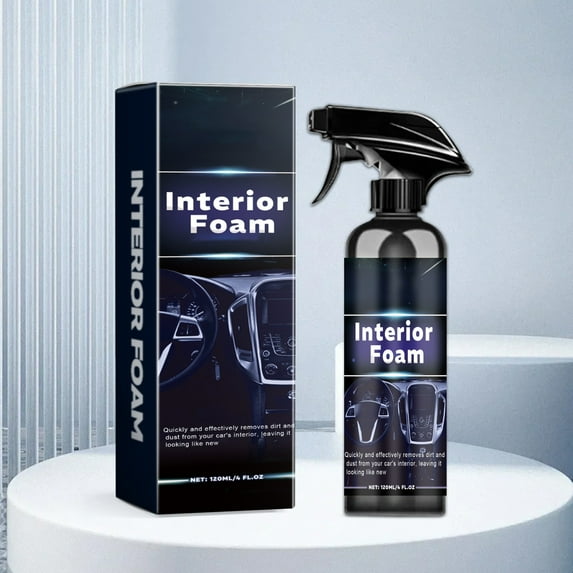 Weloille Car Interior Foam Cleaner, Multi Purpose Stain Remover Upholstery Cleaning Spray, No Residue Safe for Auto Seats Dashboard Carpet Leather Upholstery Cleaning