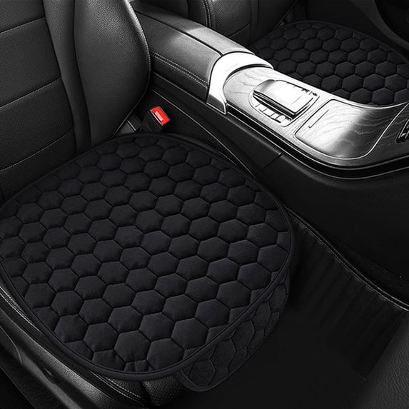 Weloille Car Seat Cushion,Soft Plush Car Seat Cover for Comfortable Driving,Universal Car Interior Accessories Memory Foam Seat Cushion (19.7x19.7in)