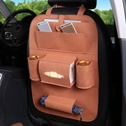 Weloille Child Car Safety Seat Backrest Protector Car Rear Seat Storage Bag