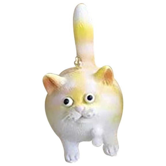 Weloille Christmas Cats Tail Erect Mini Cats Ornament Resin for Xmas Gift Party Favor Party Supplies Indoor Decoration