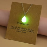 Weloille Christmas Gifts, Luminous Fluorescent Crystal Necklaces Glow in the Dark Hexagonal Crystal Pendant Fashion Luminous Series Jewelry