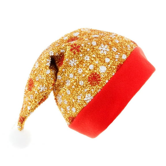 Weloille Christmas Hat, Santa Hat, Xmas Holiday Hat for Adults, Unisex Velvet Comfort Cap