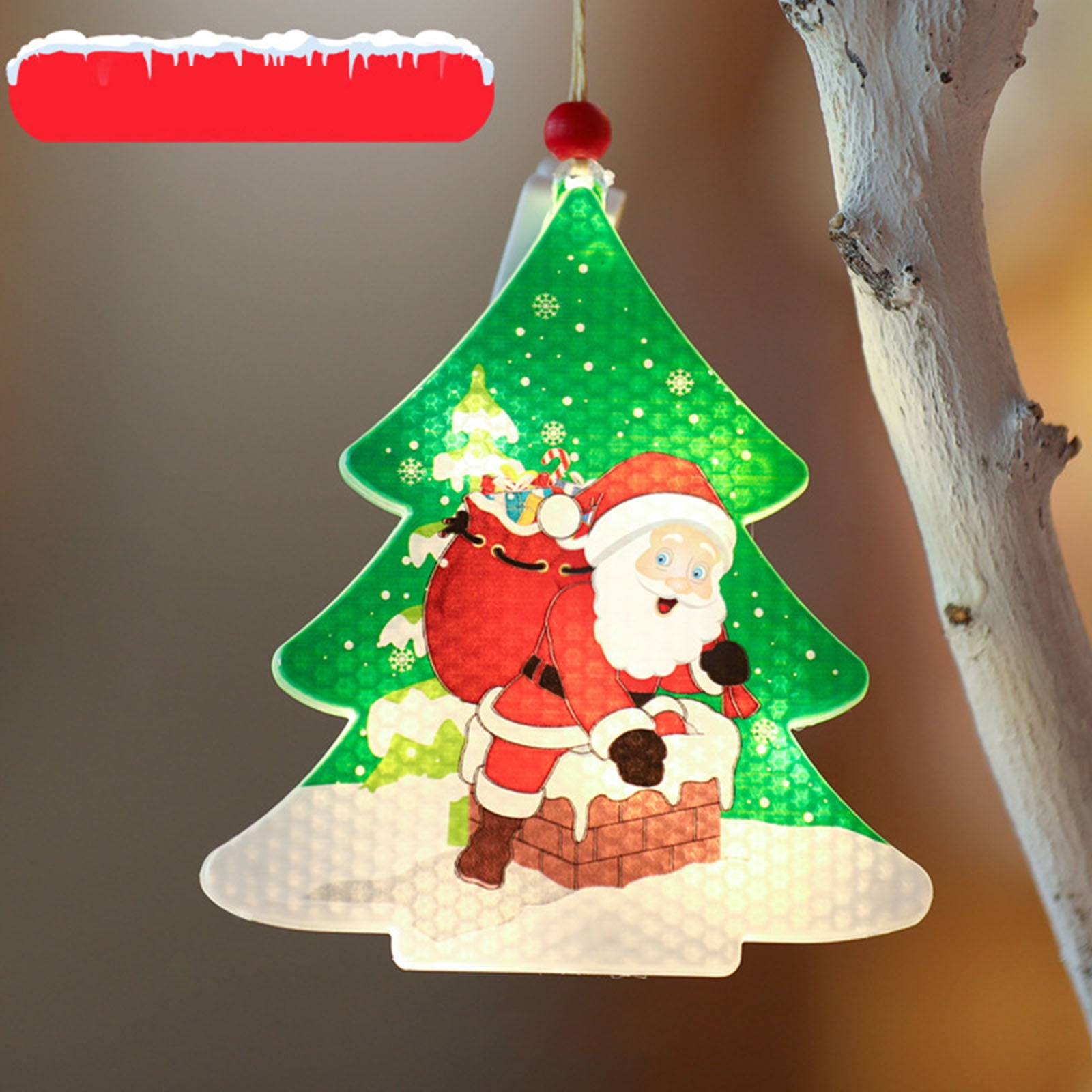 Weloille Christmas Window Lights Decor, LED Curtain Lights Indoor