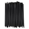 Weloille Clearance 100Pcs Black Disposable Straws, 10in Thin Tube Straight Straw for Kitchen, Bar, Club, Drinks, Milk, Soda, Party
