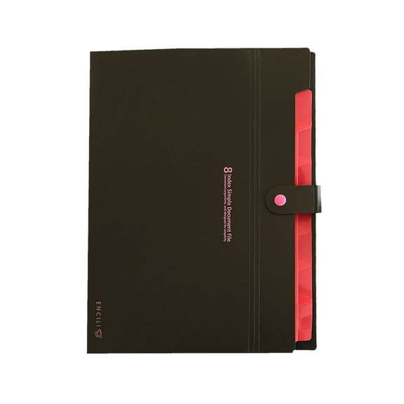 Weloille 8 Independent Compartments Expanding Files Accordion File Document Organizer, A4 Letter Size Plastic Project File Folder with Snap Button Closure for School Office Home