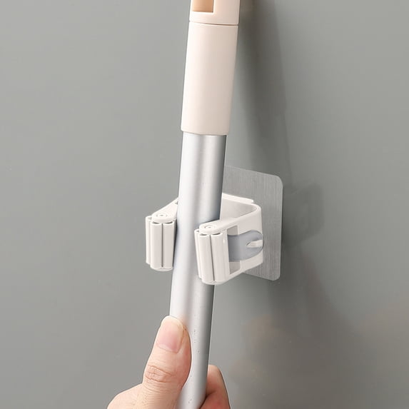 Weloille Broom Holder Wall Mount, Anti-Slip Broom Holder Wall Mount, Broom Hanger Gripper for Kitchen, Bathroom, Closet, Garden Garage