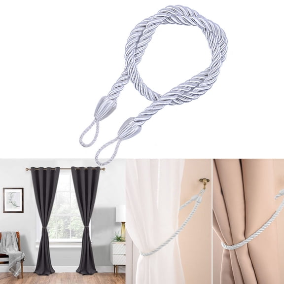 Weloille Curtain Tiebacks Ropes, Decorative Handmade Tie Backs Boho Curtain Holdbacks Holders Cord for Window Sheer Drapes Indoor Outdoor