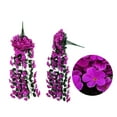 thumbnail image 1 of Weloille Hanging Flowers Violet Flower Basket, Artificial Wall Wisteria Vine Flowers Garland Fake Silk Orchid Simulation Plant Vine Wedding Home Wall Traling Garden Floral Decoration, 1 of 7