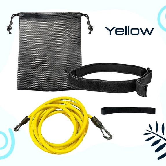 Weloille Swim Tether Stationary Trainer, Resistance Belt, Pool Swim Training Harness for Exercise