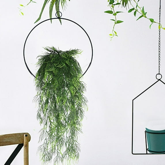 Weloille Wall Mounted Fake Vines Simulated Rattan Hanging Plant Decor for Garden and Home Artificial Greenery Wall Ornaments for Indoor and Outdoor Decoration