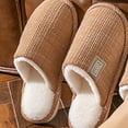 thumbnail image 1 of Weloille Cotton Slippers Winter Warm Padded Warm Shoes Cotton Slippers Women's Winter Warm Couple Home Soft Bottom Non-slip Indoor Floor Mute Cotton Slippers, 1 of 6