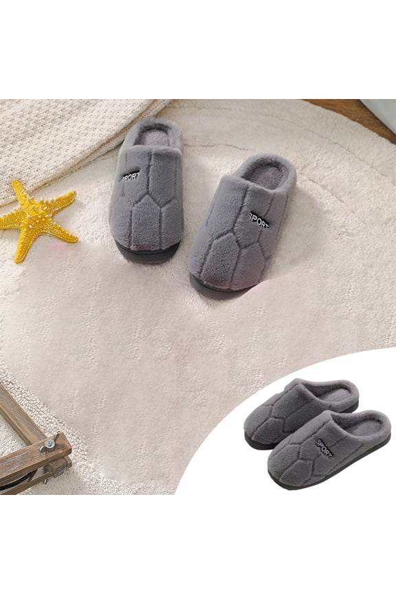 Cotton Slippers Women's Winter Home Indoor Home Warm Non-Slip Thick-Soled Couple New Wool Slippers Men's Fall And Winter